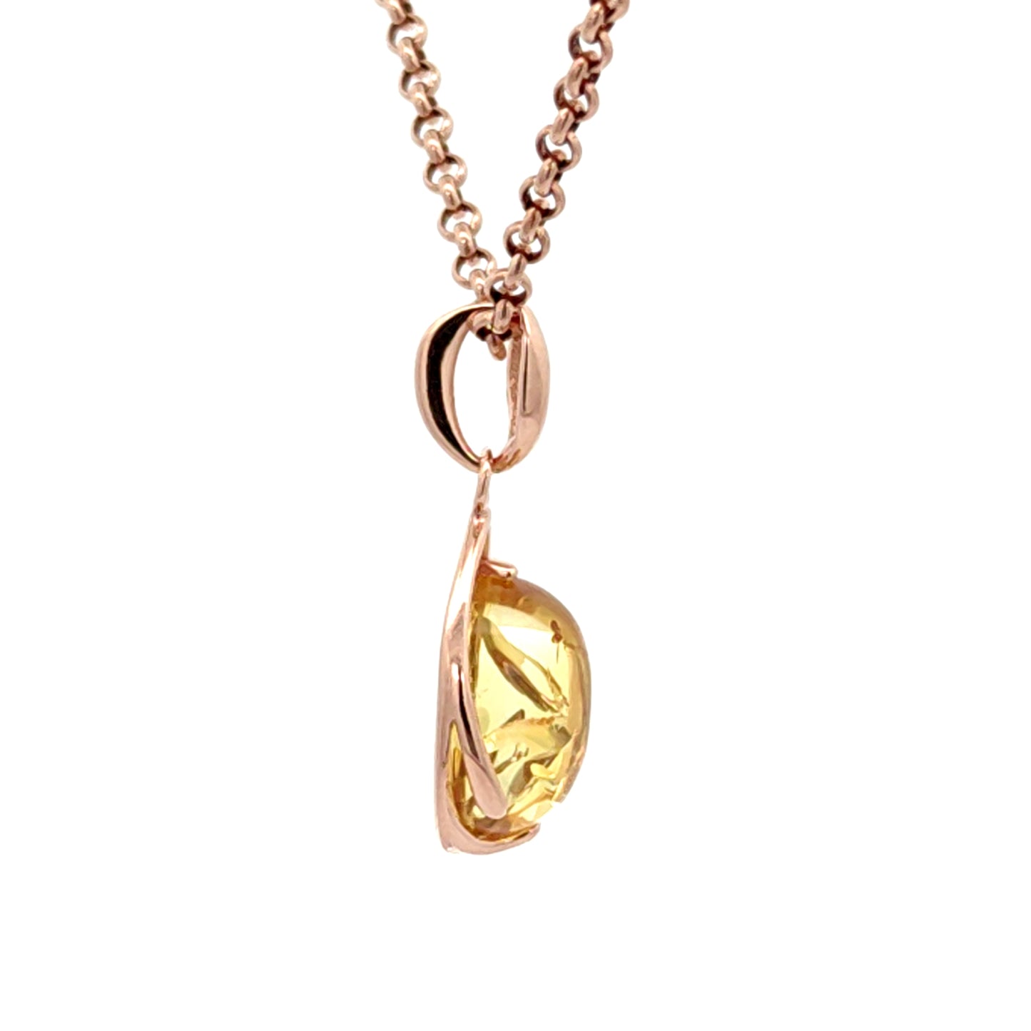 Natural Baltic Amber Teardrop Pendant in 925 Sterling Silver / Pendant only