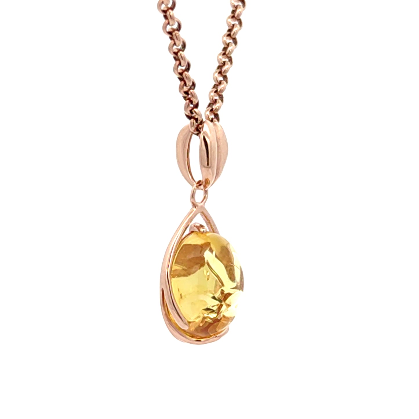 Natural Baltic Amber Teardrop Pendant in 925 Sterling Silver / Pendant only