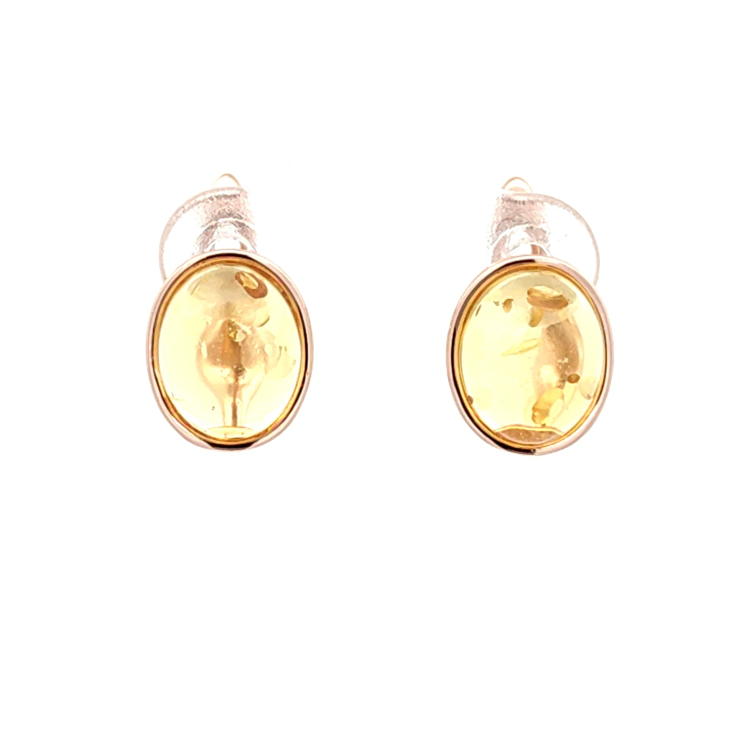 Honey Baltic Amber Oval Earrings