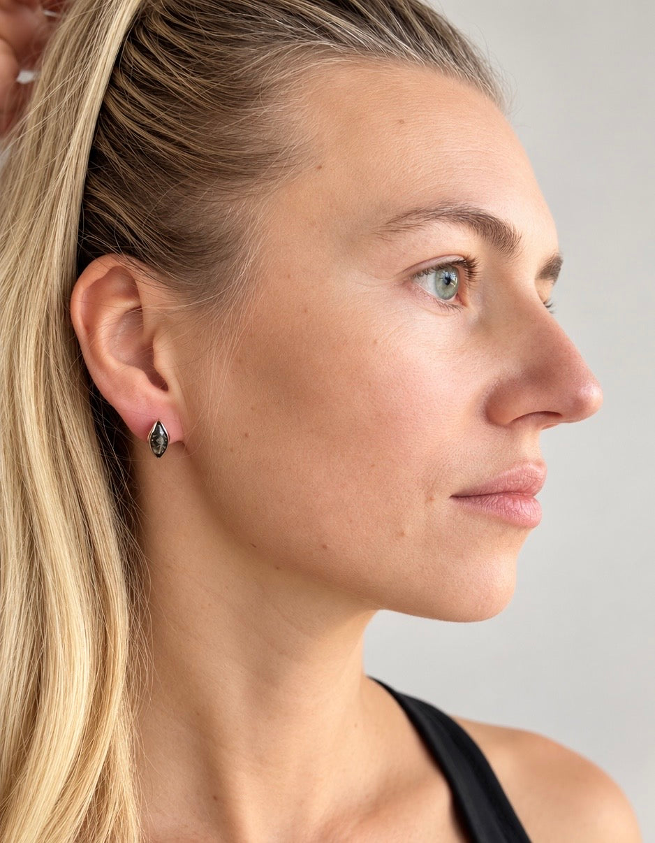 Petite Baltic Amber Leverback Earrings