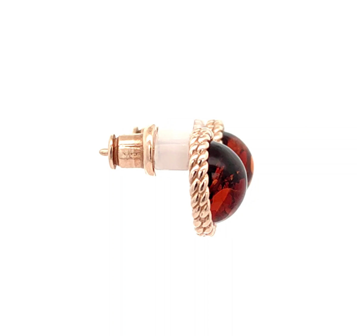 Baltic Amber Round Stud Earrings – Honey & Cognac