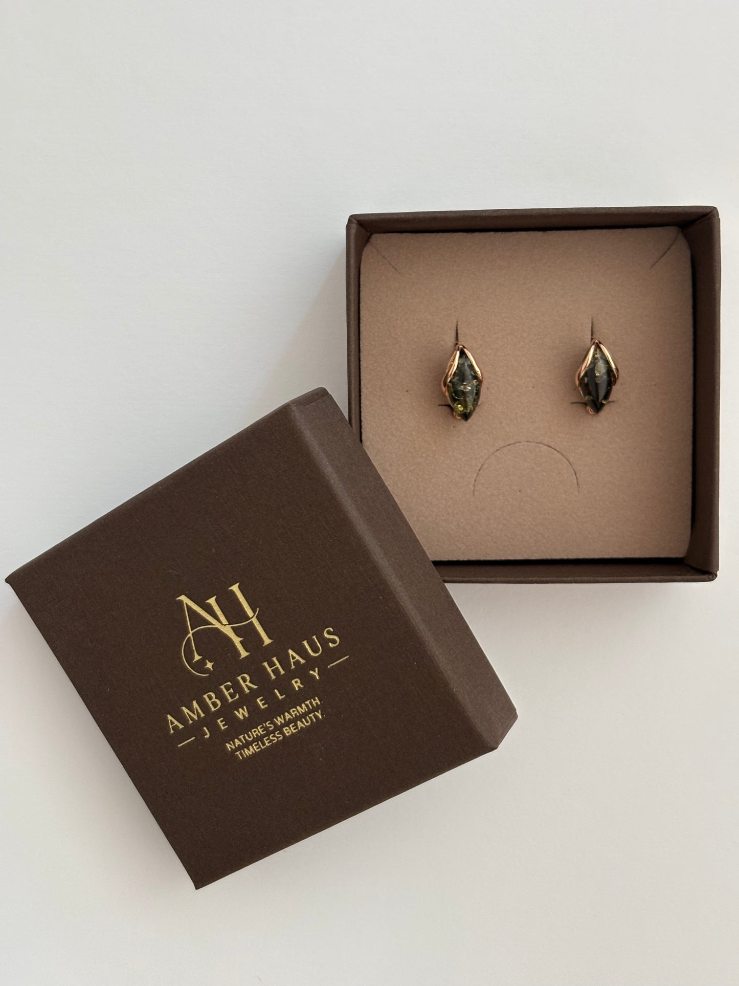Petite Baltic Amber Leverback Earrings