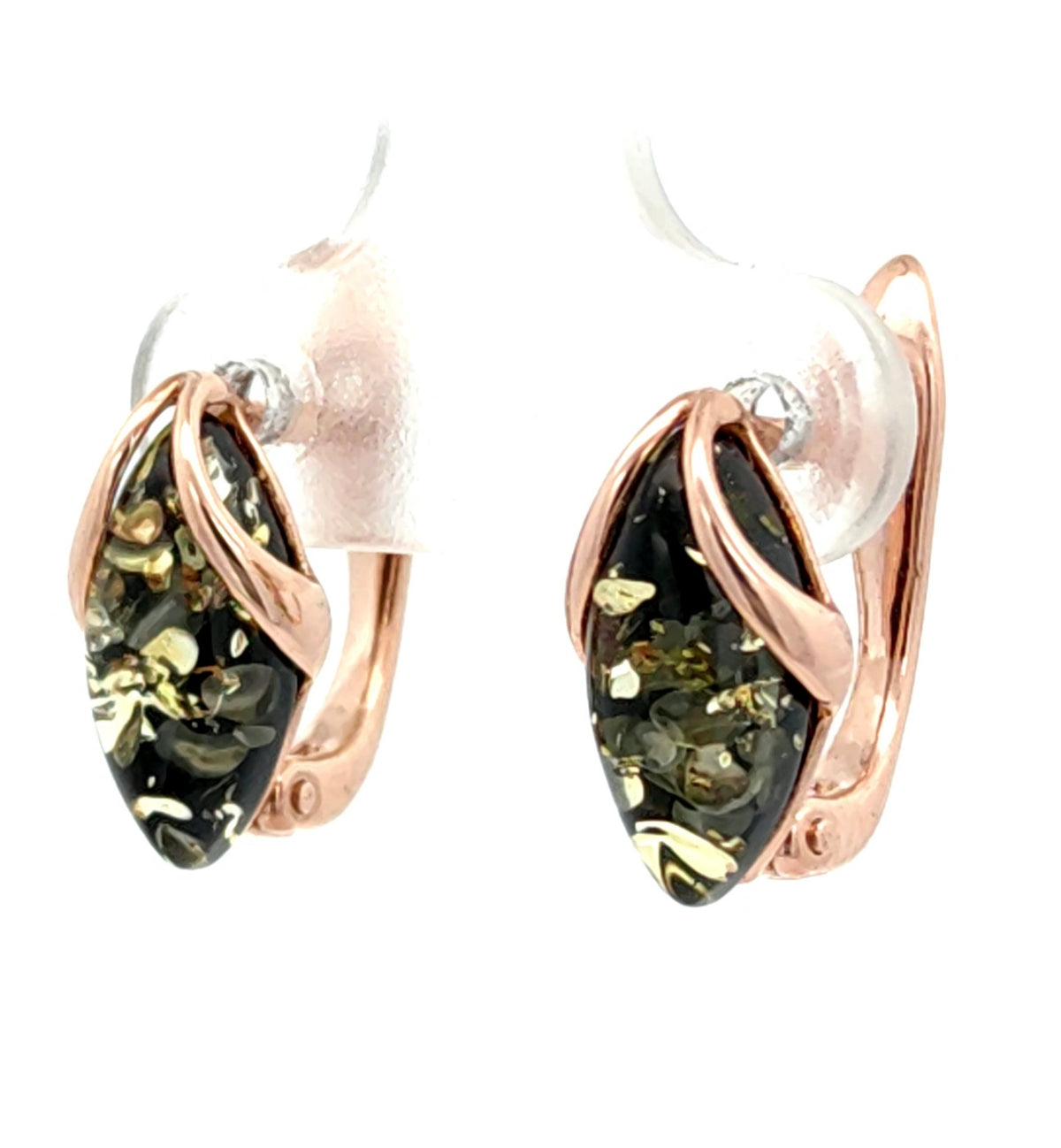 Petite Baltic Amber Leverback Earrings