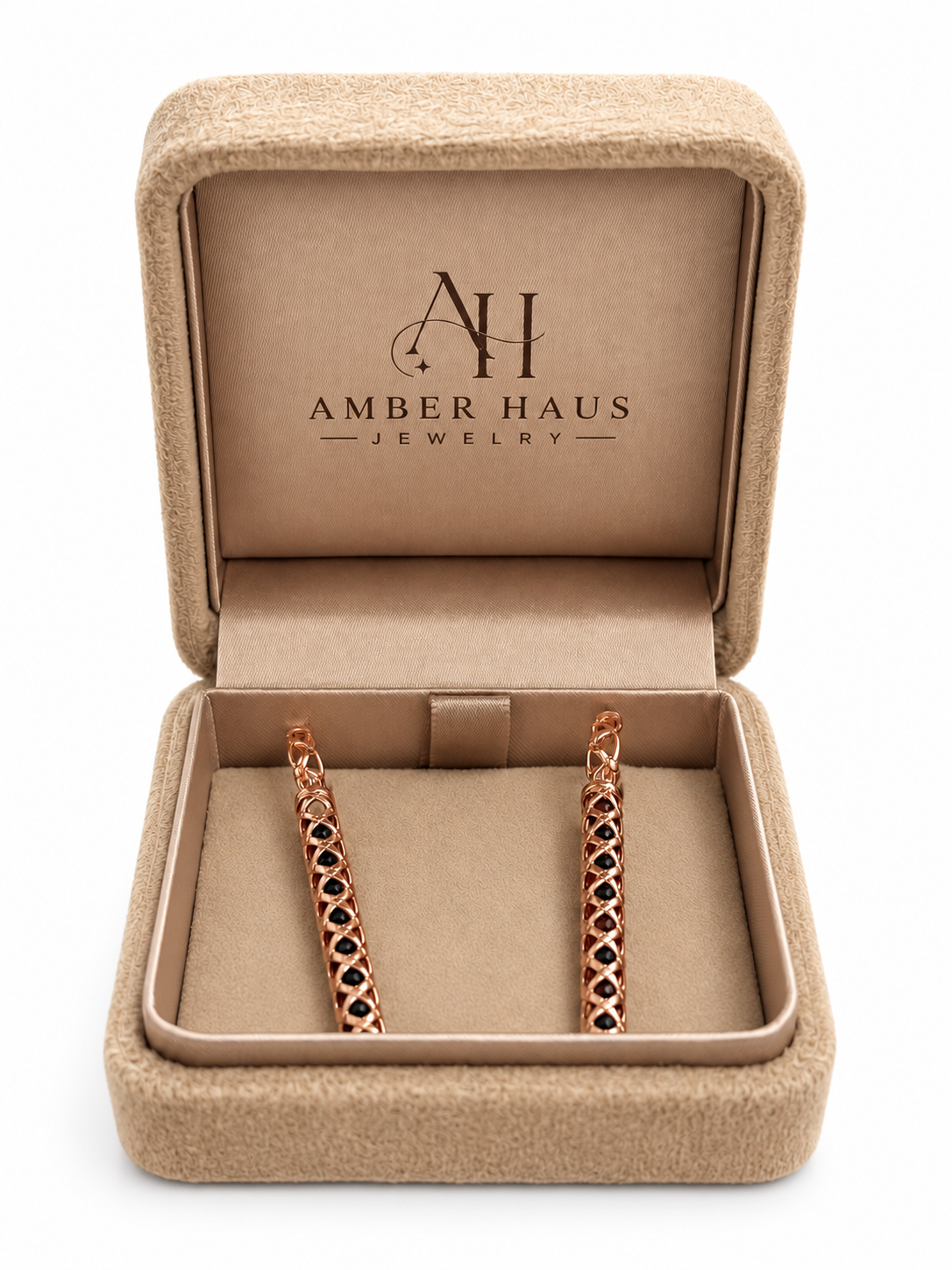 Baltic Amber Openwork Long Drop Earrings
