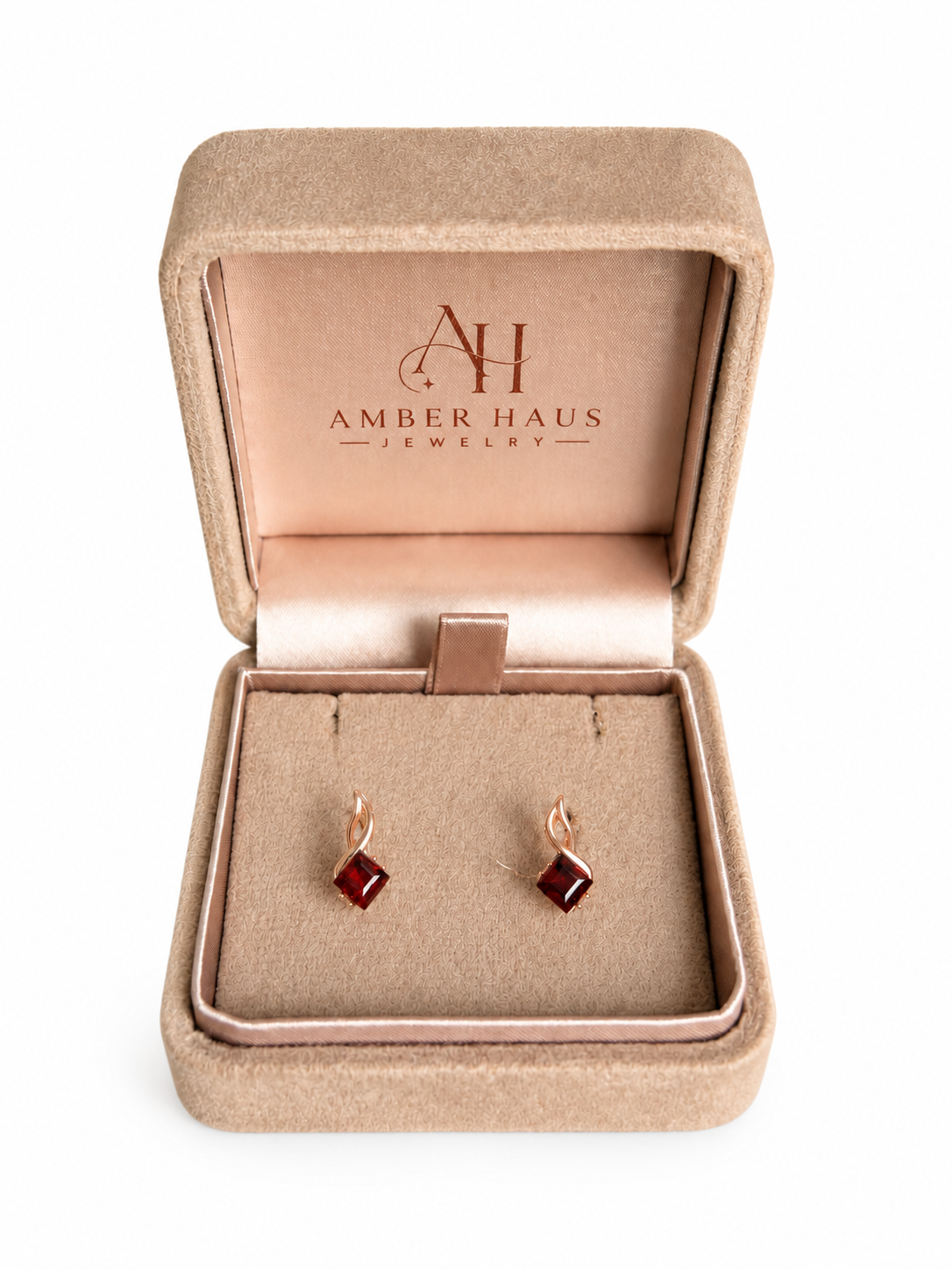 Faceted Cognac Baltic Amber Drop Earrings