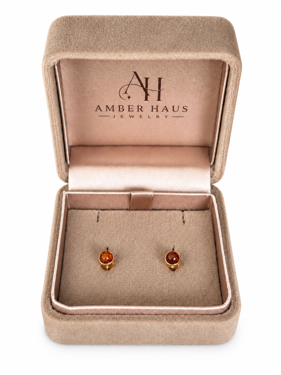 Petite Baltic Amber Stud Earrings